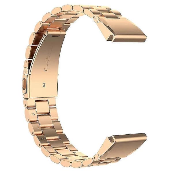 For Garmin Fenix 7S / 7S Pro / 6S Pro Klokkereim 20mm Rustfritt Stål 3-Perle Håndleddsreim - Mult Multicolor Rose Gold