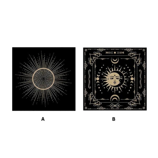 Fjärilsblomma Tarotkort Bordsduk Meditationsduk Psykiska Läsmattor för Professionella Kortläsare A 60x60cm