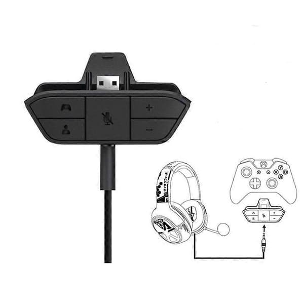 Xbox One Stereo Headset Adapter, til Xbox One Controller med Audio Mic Hovedtelefon Konverter