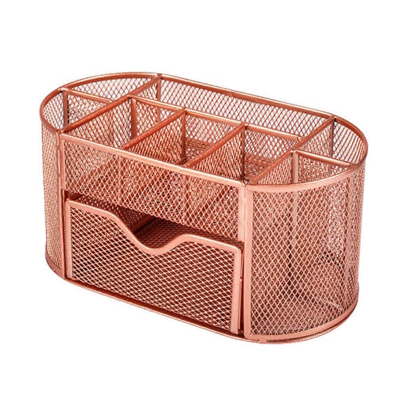 Permanent 9 Rammeverk Skrivemateriell Eier For Studenter Spesialister Moderne Studiebord Oppbevaringsløsning Rosegull Rose Gold