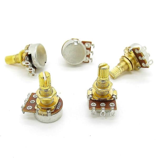 Guitar Potentiometer Audio Volume & Tone Pots Switch Control A500k Split Shaft Taper Potentiometre G—ls