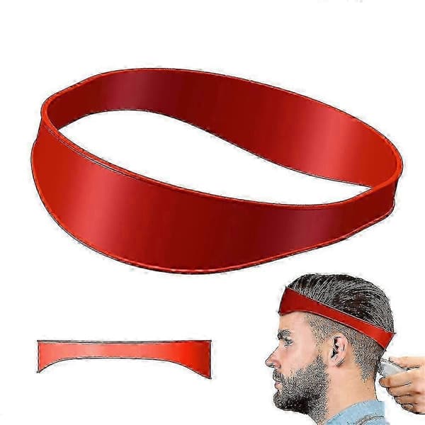 Silikon hårklippningsguideband för gör-det-själv-hårtrimning - Rakmall för halsringning red