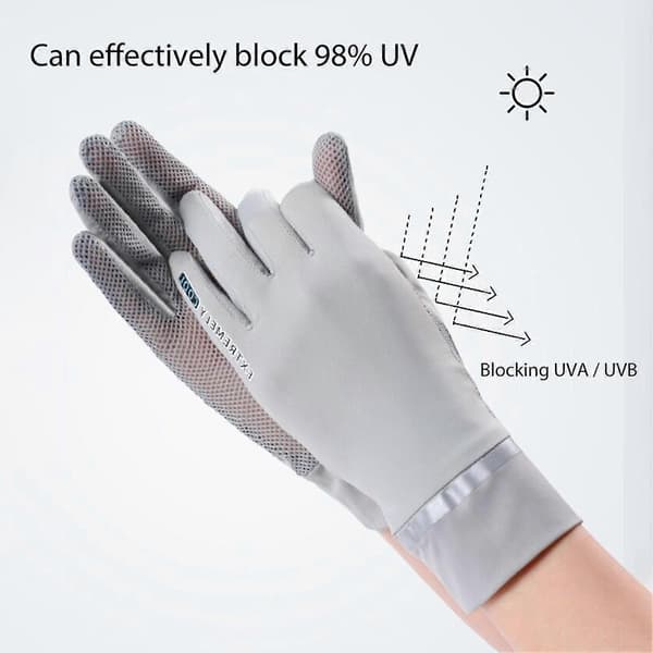 Sommer udendørs handsker, åndbare handsker i mesh til strandferie – ls Black Reflective Strip