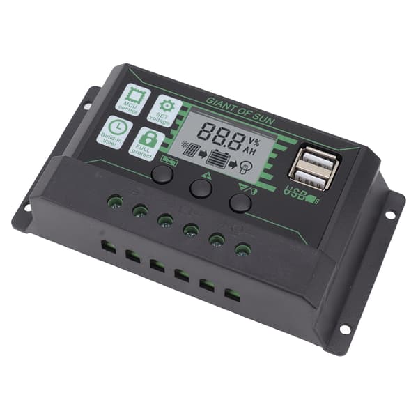 Solar Charge Controller Dual USB Automatisk Identifikation PWM PV Panel Oplader til Industri 5V 100A