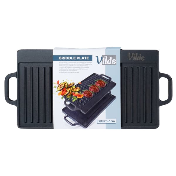 Støpejern dobbeltsidig grillplate CAST LINE 50,5x23,5 cm 191