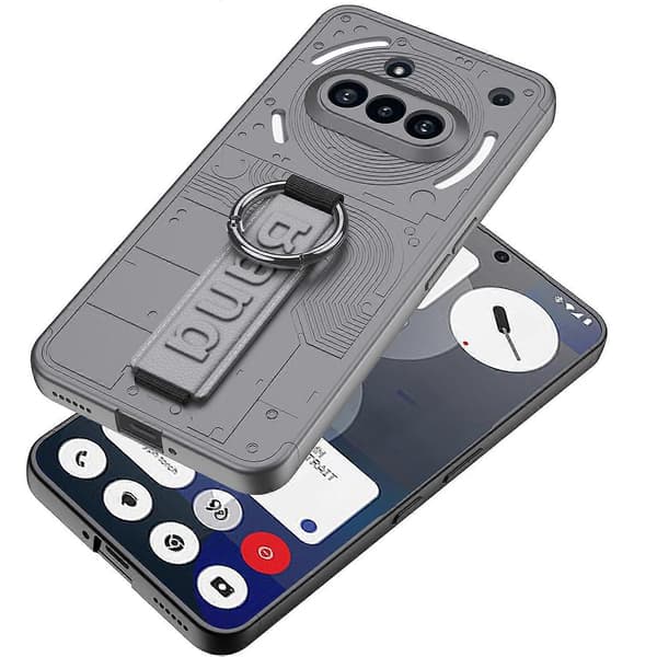 Shield Side Håndleddsrem Magnetisk Telefondeksel Fashionable black For Nothing Phone 3a