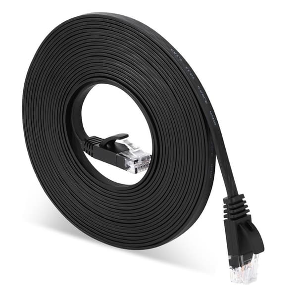1000 Mbps Gigabit Ethernet-kabel 30 m CAT6 RJ45 netværkskabel til routere computere sort