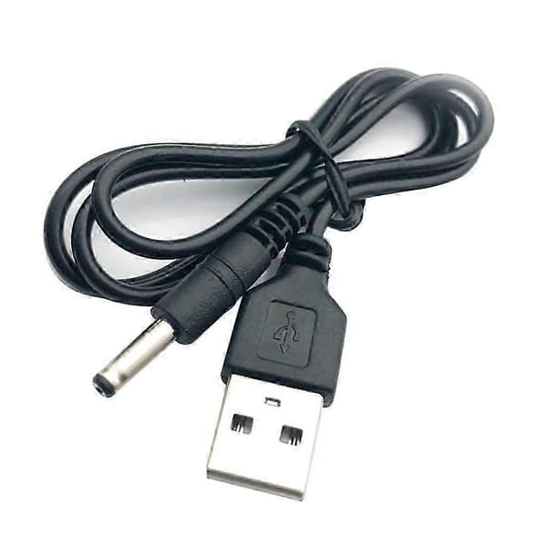 2xUSB2.0 - DC3.5mm latauskaapeli 5V virtajohto DC-latauskaapeli 50cm-musta[ls]