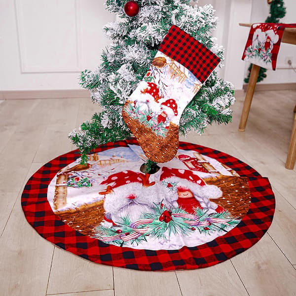 Juletrefotpynt Juletrepynt Stolovertrekk Navidad Nyttår Vinter Snø Ferie tablecloth