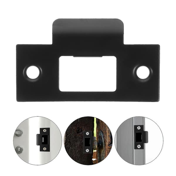 4 stk. Deadbolt slutblik lås slutblik dørplade forstærkningsplader Black