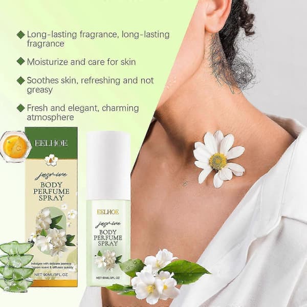 1-3x Jasmin Kropsparfume Spray 90ml Parfume til Kvinder—ls 2pcs