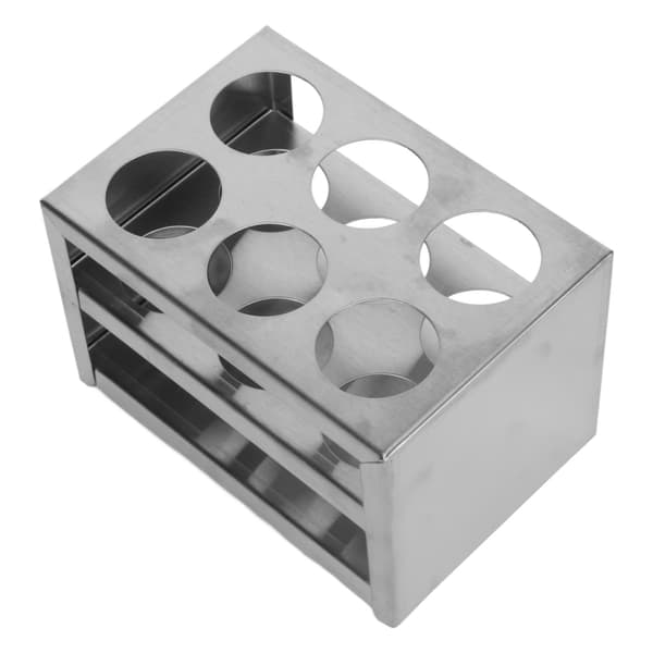 Reagensrørholder i 304 rustfritt stål, 6 hull, 3 lag, laboratoriestativ for 32 mm rør