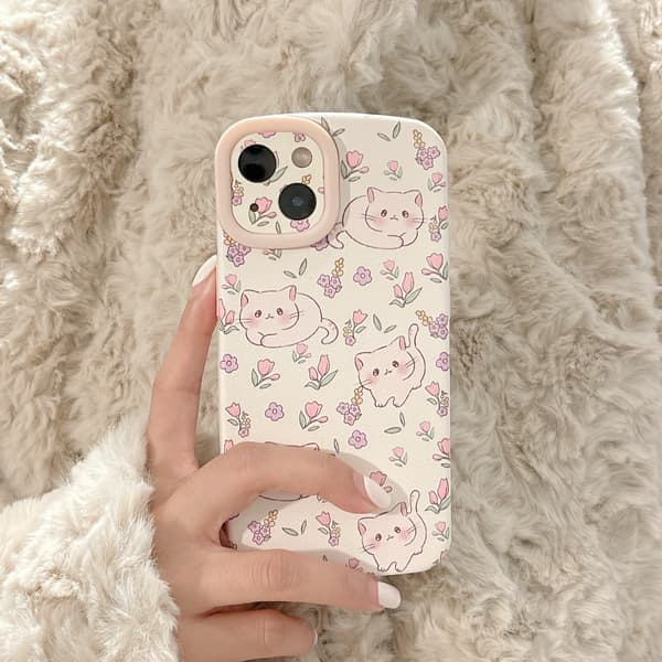 iPhone 13 Pro Max Cover, [3D Kameralinsebeskytter] Sød Kattekilling