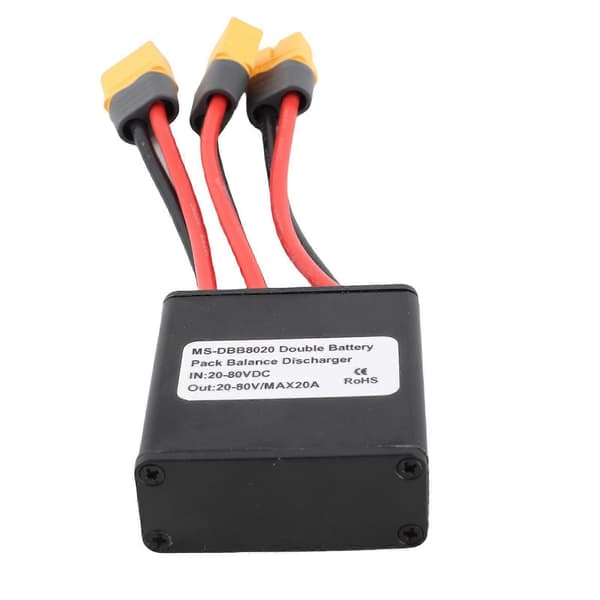Dobbelt batteriudladningskonverter DC20-80V XT60-interface Dobbelt batteri parallelmoduladapter til 250-3000W motor[ls]