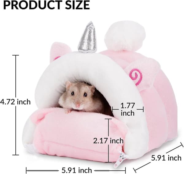 Hamstergömställe, Hamsterbädd, Hamsterhus Pink 15*15*13CM