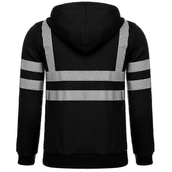 Herr Hi Vis Viz Hoodie Sweatshirt Säkerhetsjacka med hög synlighet 2XL