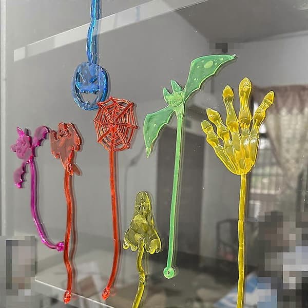 12 stk. nyhedsklæbrige edderkoppespind legetøj glad festindretning behandle børnegaver børnehavepræmier børnepinata 12pcs