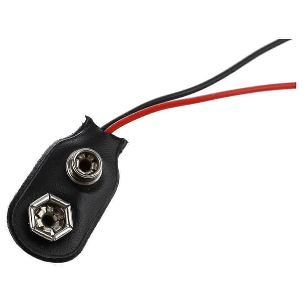 10 stk. Pp3 Mn1604 9V 9 batteriholder snap-on-kontaktkabel svart – LS