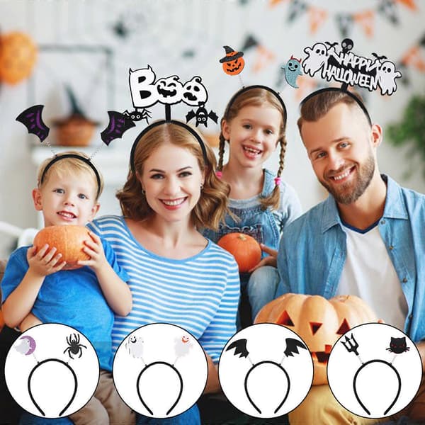 Halloween Ghost Gresskar Vinge Pannebånd Hårbøyle Hodeplagg for Festivalfest—ls A
