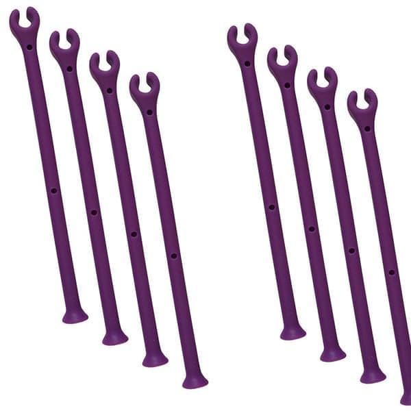 Diskmaskin glashållare set - silikon vinglas diskmaskin hållare Violett / 8 st