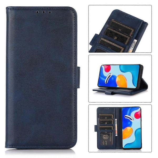 Til Nothing Phone 1 Lædertelefoncover med ko-tekstur Blue