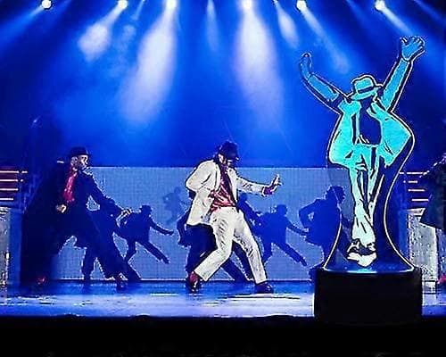 Michael Jackson Action Figur 3D Lamper Optiske Illusioner 7 Farver Skift Touch Switch Natlys—ls