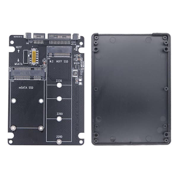 MSATA SSD Solid Disk NGFF til SATA3 Ekstern Harddisk Kabinet Adapter M.2 NGFF Protokol til Adapter Dobbelt Formål Med fodral