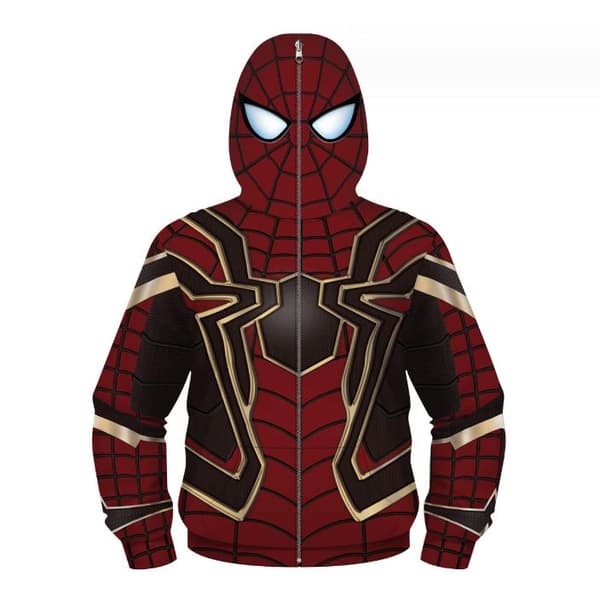 Spiderman Into the Spider Verse iles orales Cosplay hettegenser for barn .i A A M