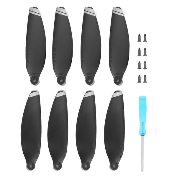 2 par propeller erstatning reservedel dronetilbehør passer for DJI Mavic Mini 2 (sølvfarget kant)