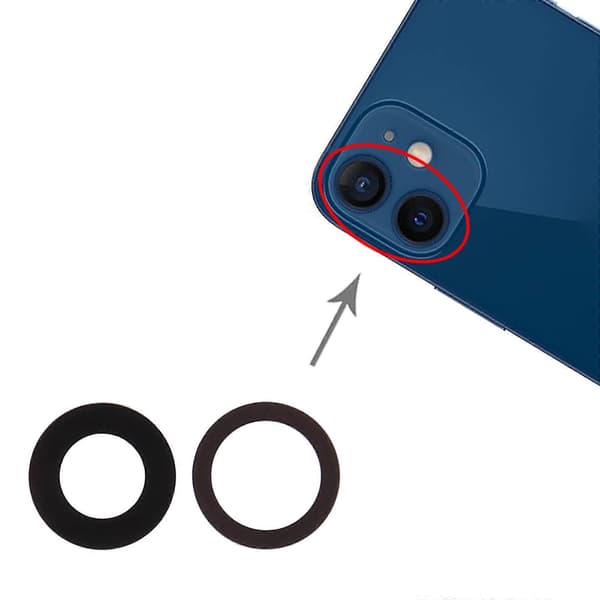 Bakre kameralinse for iPhone 12 Mini Inte angivet