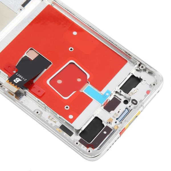 För Huawei P40 TFT LCD-skärm Digitizer komplett montering med ram, stöder inte fingeravtrycksidentifiering Silver