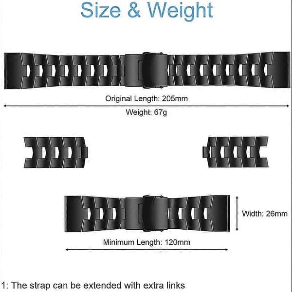 Til Garmin Fenix 6X 26mm Quick Release Urrem i Titaniumlegering Silver