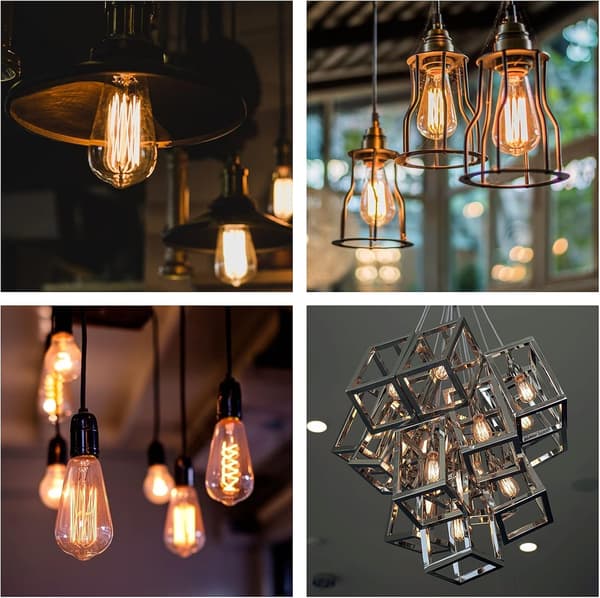 6x E26 60W Edison-lamppu hehkulamppu 220V ST64 Retro 64mm x 1—ls