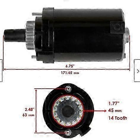 Startmotor Kohler Gräsklippare 2009811S 2009801S 2009805S 2009806
