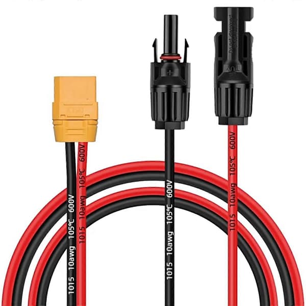 Fleksibelt solcelle til XT90 opladningskabel solcelleforbindelser til XT90 adapterkabel til bærbare energilagringsenheder 366cm