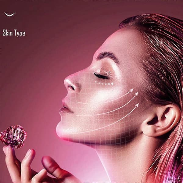 Massager Ansiktslyft LED Fotonterapi Ansiktsbantning Vibration Dubbelhaka V-lyft Ansiktsvit[ls]