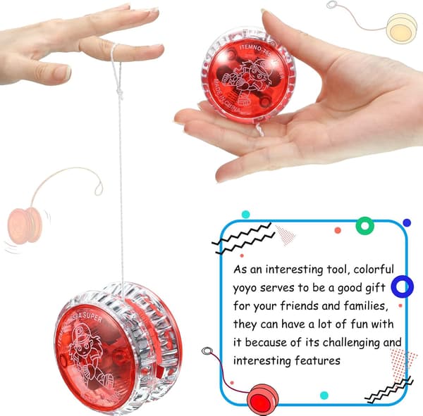 4 stk LED-lys Nybegynner String Trick Ball for barn Plast One