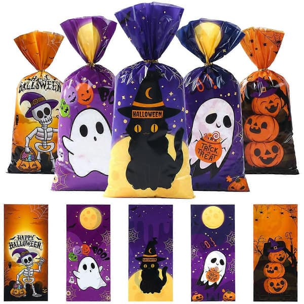 Spøkelsesgodteri Snackpose Glad Dekor For Barn 2024 Kjeks Gavepose Festutstyr Deep Sapphire
