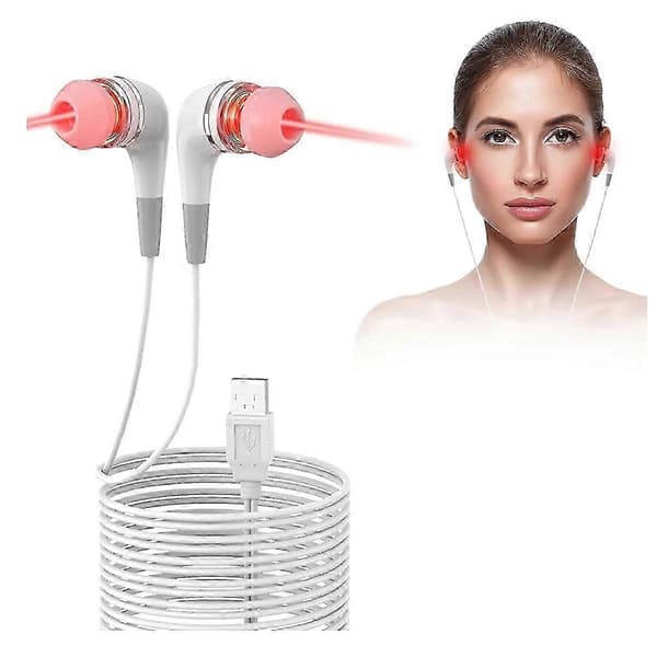 Rødlysterapi for ører, USB rødlysterapi for ører, 650NM rødlys øre terapi enhet—ls