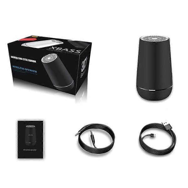 Bluetooth højttaler lille stålpistol tung bas bluetooth headset trådløst headset[ls] Gray