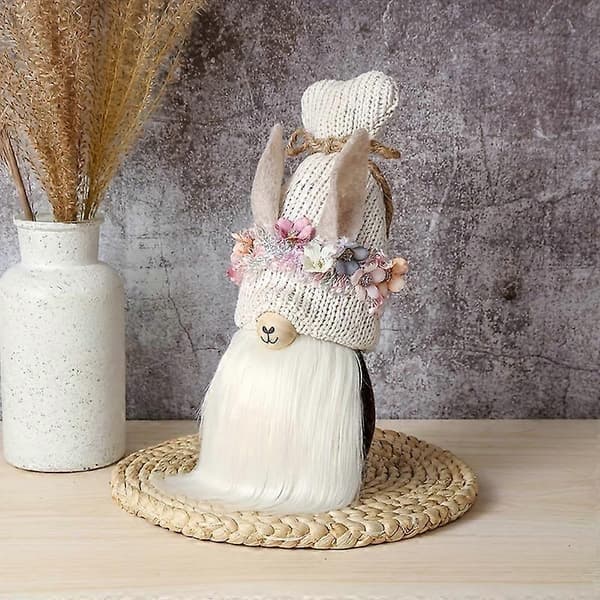 Alpaca ansigtsløs dukkedekoration sød dukke figur ornament hat dukke