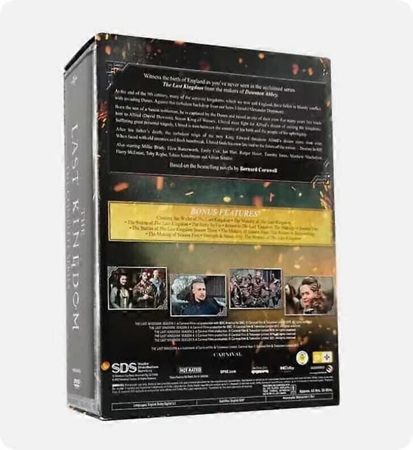 The Last Kingdom: Den Komplette Serie Sæson 1-5 Engelsk Version DVD 18 Disc Box Sæt Ny