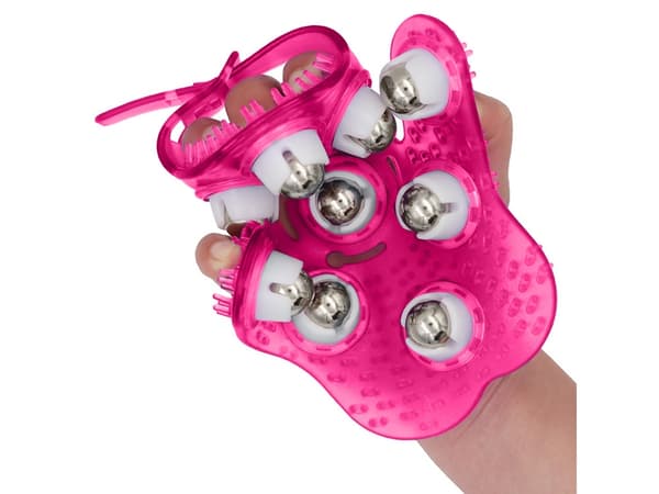 Massasjehanske med Kuler - Kroppsmassasje Pink pink