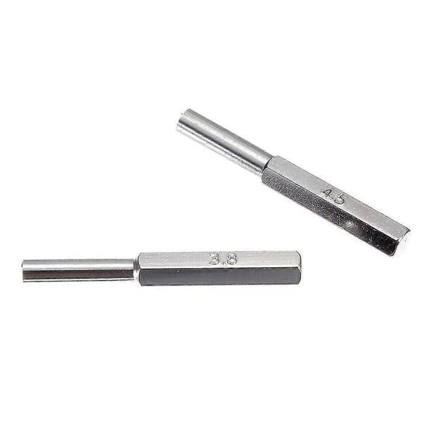 2 stk 3,8 mm 4,5 mm sikkerhetsskrutrekker sekskantbit Gamebit for Nintendo Nes N64—ls