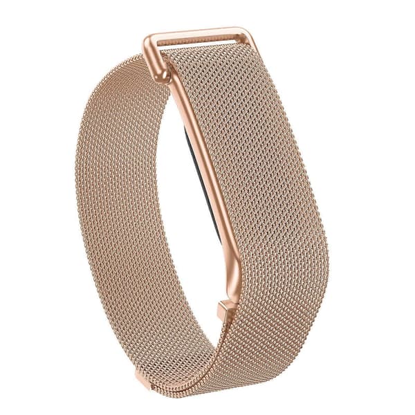 Integreret Milanese magnetisk urrem i rustfrit stål med metalhus til Google Fitbit Air Rose Gold