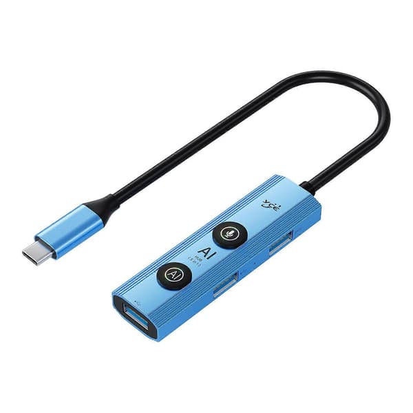 YCE V295 5-i-1 USB-C / Type-C HUB-adapter AI-dockningsstation Blue