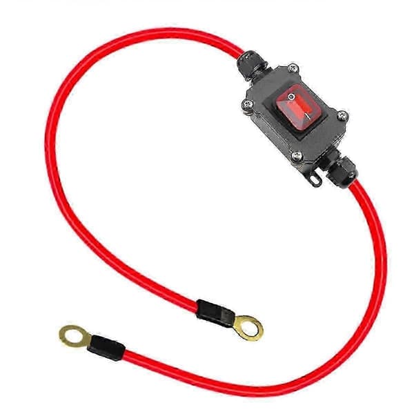 DC12V Inline strømbryter DC12-24V DPST dobbeltsidig strømbryter 25A IP67 med av/på hurtigkobling/Di-Good Punainen musta