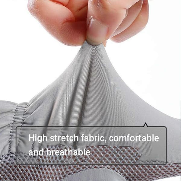 Sommer udendørs handsker, åndbare handsker i mesh til strandferie – ls Black Reflective Strip