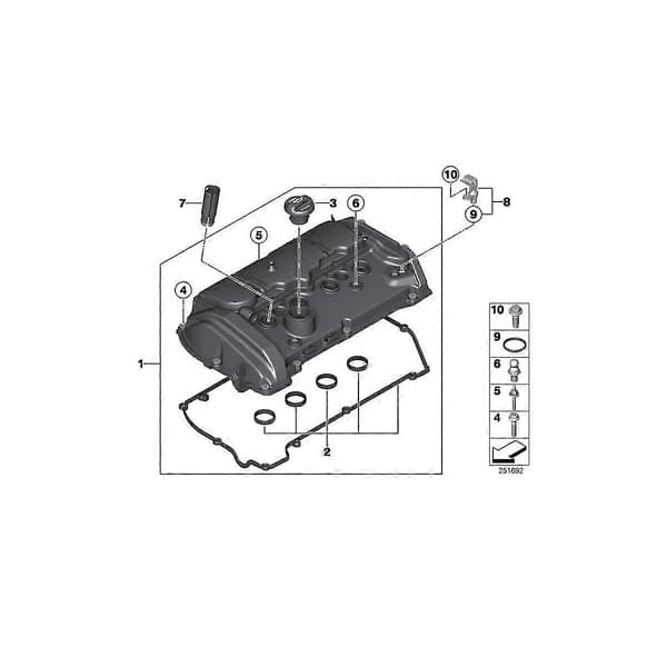 Motor sylinderhode topp ventil deksel for 107 206 207 C2 1.4 9648315780—ls
