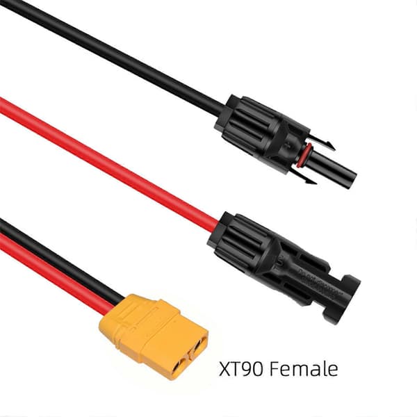Fleksibelt solcelle til XT90 opladningskabel solcelleforbindelser til XT90 adapterkabel til bærbare energilagringsenheder 366cm